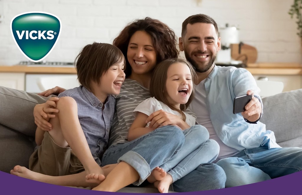Vicks family campaign creative